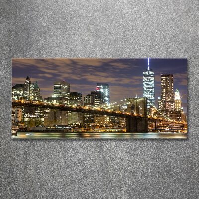 Quadro in vetro acrilico Ponte di Brooklyn