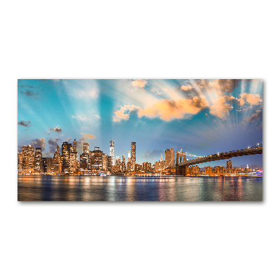 Quadro su vetro acrilico Ponte di Brooklyn