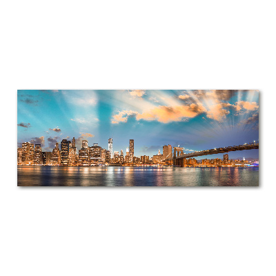 Quadro su vetro acrilico Ponte di Brooklyn