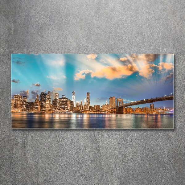 Quadro su vetro acrilico Ponte di Brooklyn
