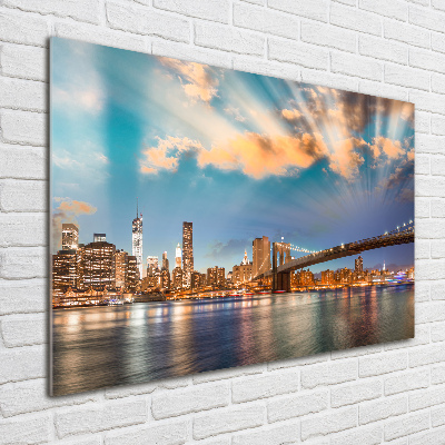 Quadro su vetro acrilico Ponte di Brooklyn