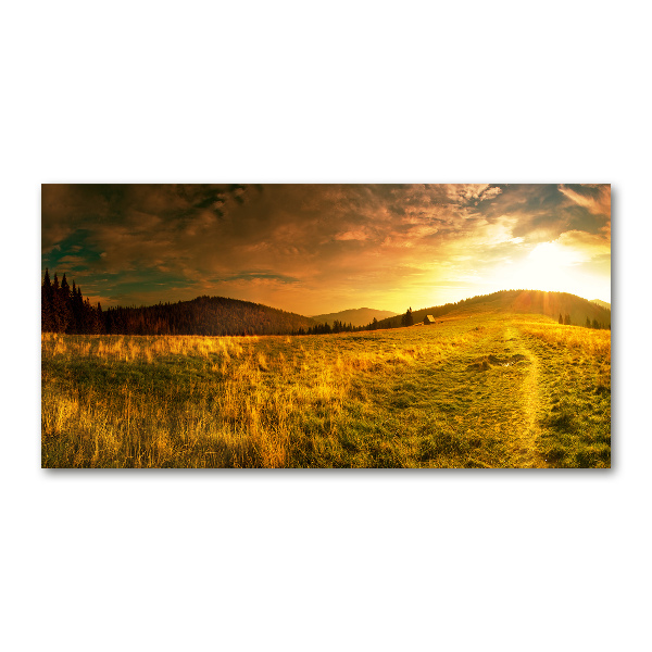 Quadro in vetro acrilico Panorama dei Monti Tatra