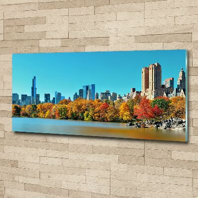 Quadro vetro acrilico New York in autunno