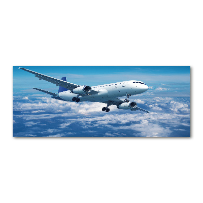 Quadro vetro acrilico Un aereo tra le nuvole