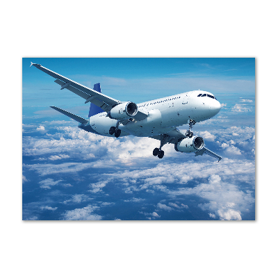 Quadro vetro acrilico Un aereo tra le nuvole