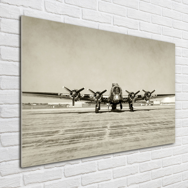 Quadro su vetro acrilico Vecchio bombardiere