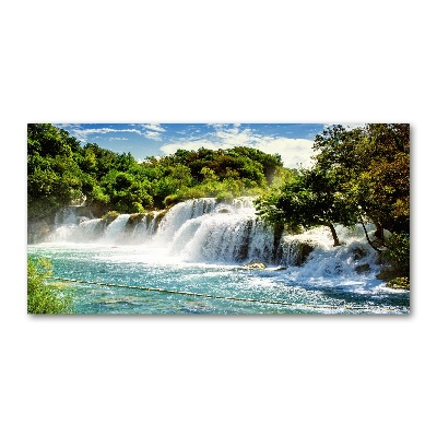 Quadro in vetro acrilico Cascata di Krka