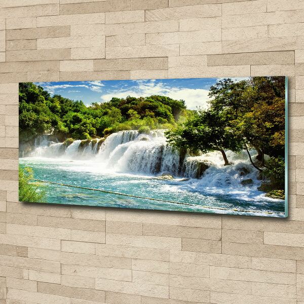 Quadro in vetro acrilico Cascata di Krka