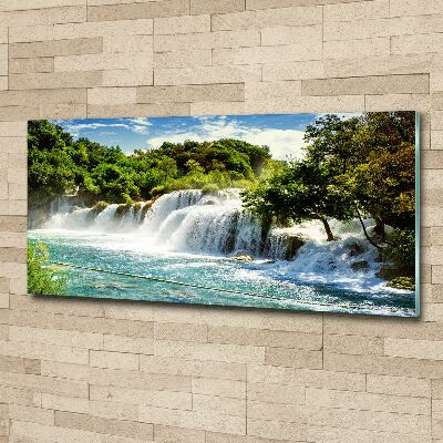 Quadro in vetro acrilico Cascata di Krka
