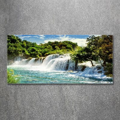 Quadro in vetro acrilico Cascata di Krka