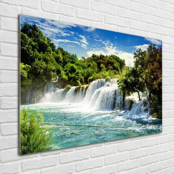 Quadro in vetro acrilico Cascata di Krka