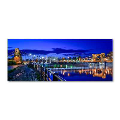 Quadro in vetro acrilico Breslavia di notte