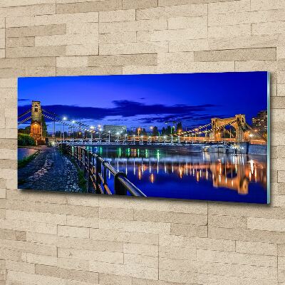 Quadro in vetro acrilico Breslavia di notte