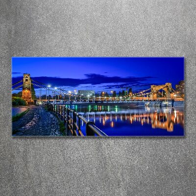 Quadro in vetro acrilico Breslavia di notte