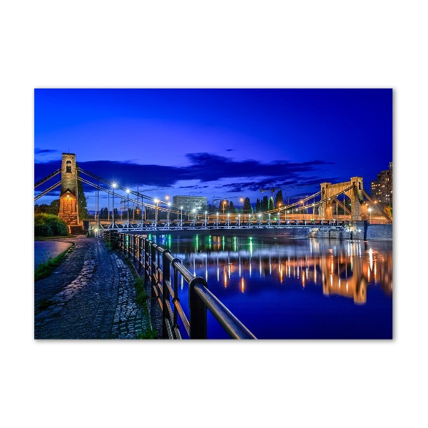 Quadro in vetro acrilico Breslavia di notte