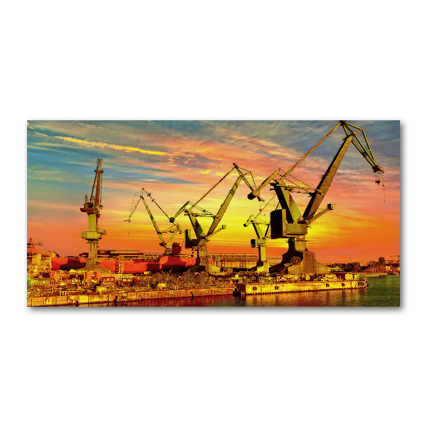 Quadro vetro acrilico Cantiere navale di Danzica