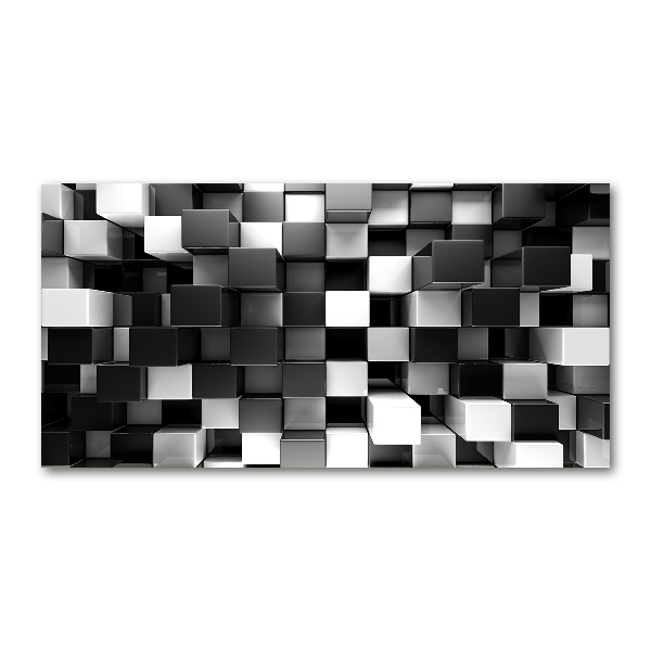 Quadro su vetro acrilico Astrazione cubica