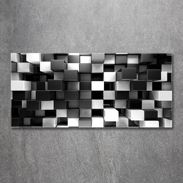 Quadro su vetro acrilico Astrazione cubica