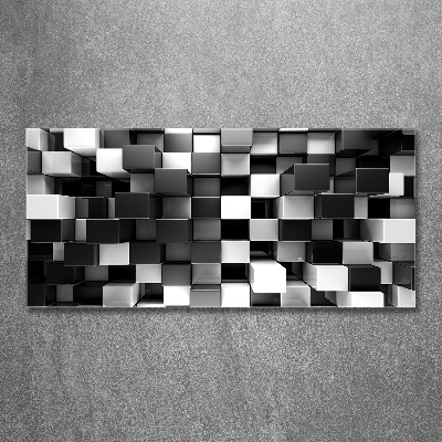 Quadro su vetro acrilico Astrazione cubica