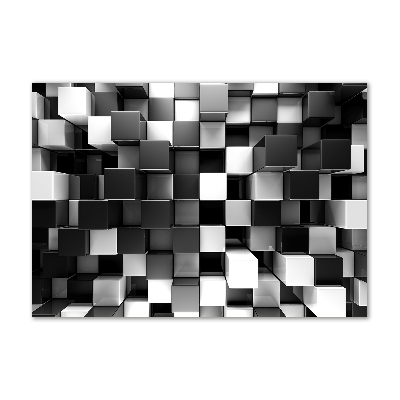 Quadro su vetro acrilico Astrazione cubica