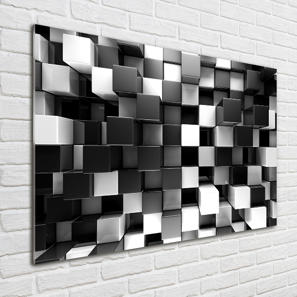 Quadro su vetro acrilico Astrazione cubica