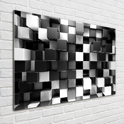 Quadro su vetro acrilico Astrazione cubica