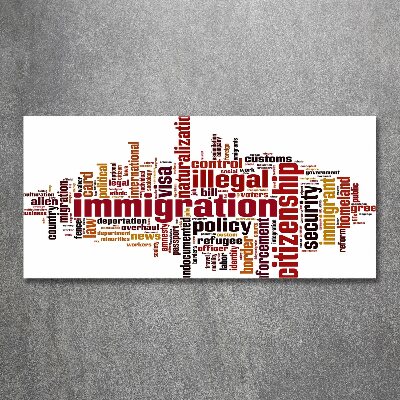Quadro vetro acrilico Immigrazione