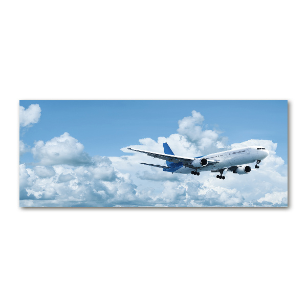 Quadro su vetro acrilico Un aereo nel cielo