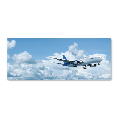 Quadro su vetro acrilico Un aereo nel cielo