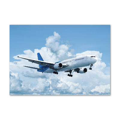 Quadro su vetro acrilico Un aereo nel cielo