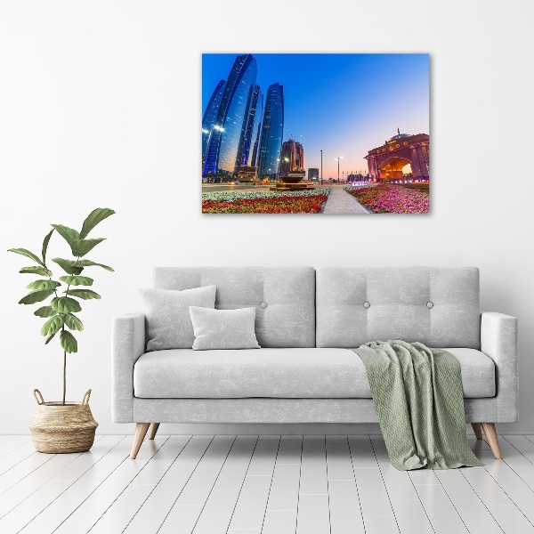 Quadro su vetro acrilico Le strade di Abu Dhabi