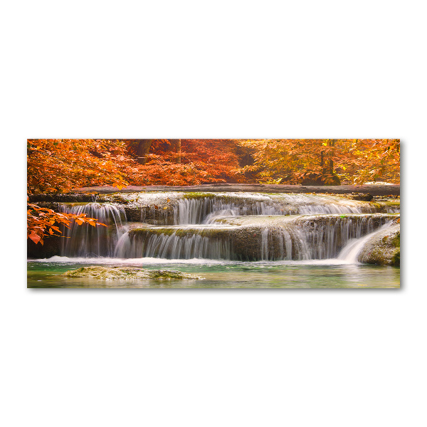 Quadro vetro acrilico Cascata in autunno