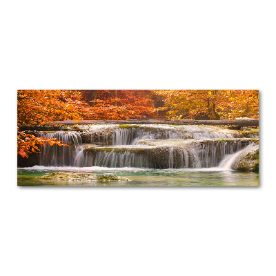 Quadro vetro acrilico Cascata in autunno