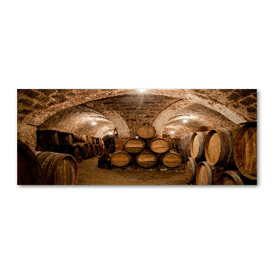 Quadro in vetro acrilico Botti nel vigneto