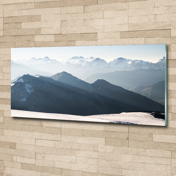 Quadro su vetro acrilico Cime montuose