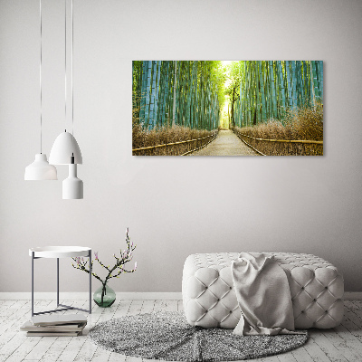 Quadro in vetro acrilico Foresta di bambù