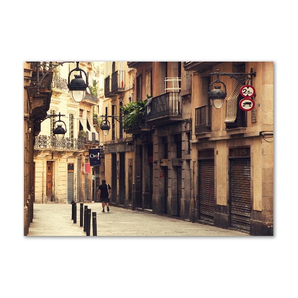 Quadro vetro acrilico Le strade di Barcellona