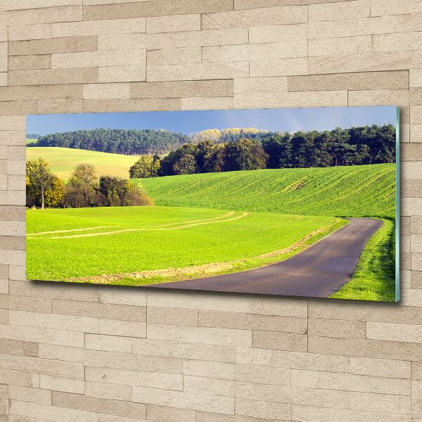 Quadro in vetro acrilico Strada sterrata