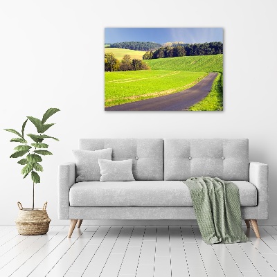 Quadro in vetro acrilico Strada sterrata