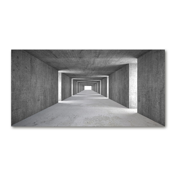 Quadro su vetro acrilico Tunnel in cemento