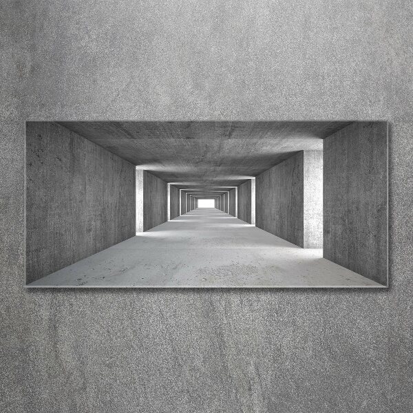 Quadro su vetro acrilico Tunnel in cemento