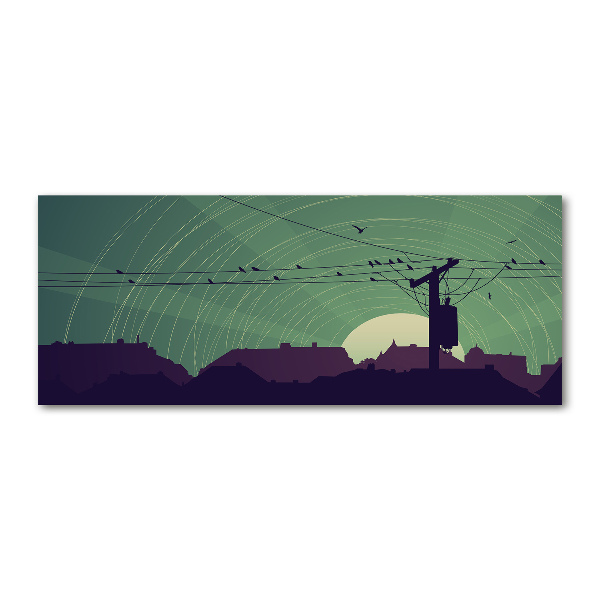 Quadro su vetro acrilico Città degli uccelli