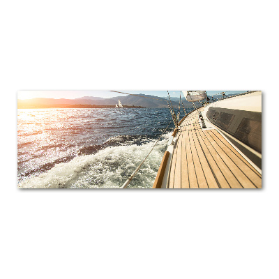 Quadro su vetro acrilico Una barca a vela in mare