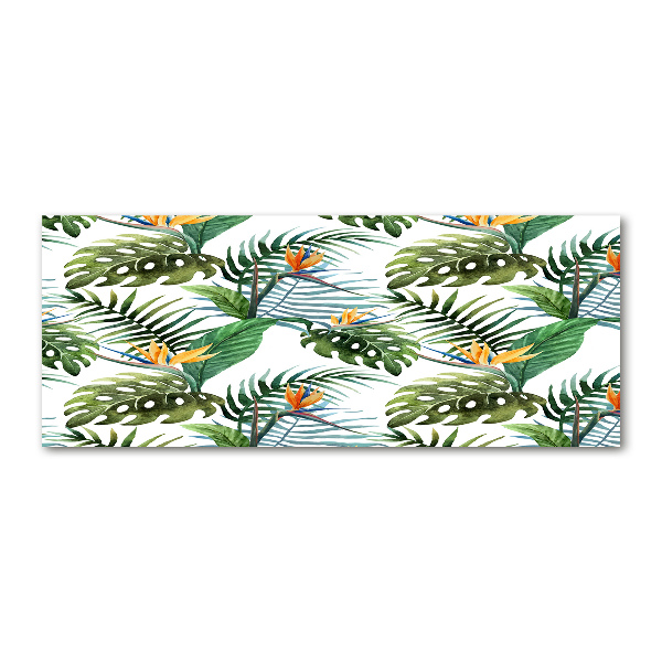 Quadro in vetro acrilico Fiori tropicali