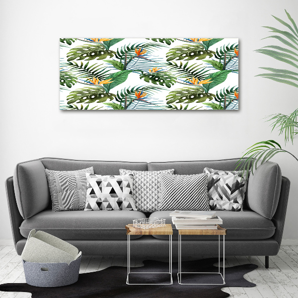 Quadro in vetro acrilico Fiori tropicali