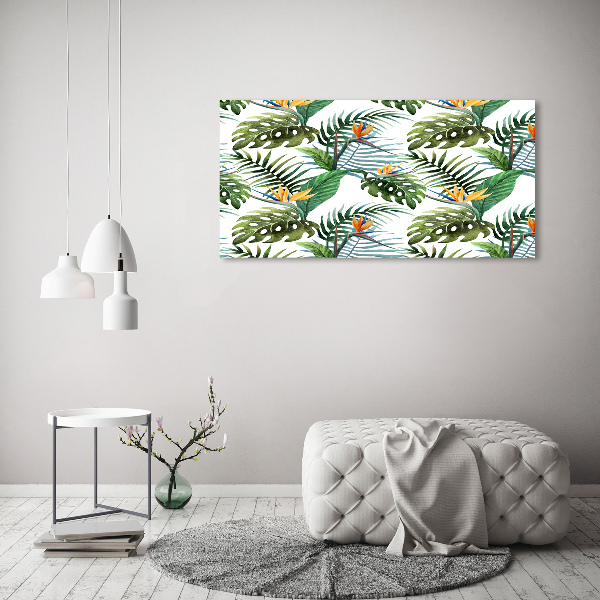 Quadro in vetro acrilico Fiori tropicali