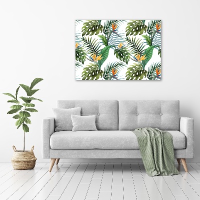 Quadro in vetro acrilico Fiori tropicali
