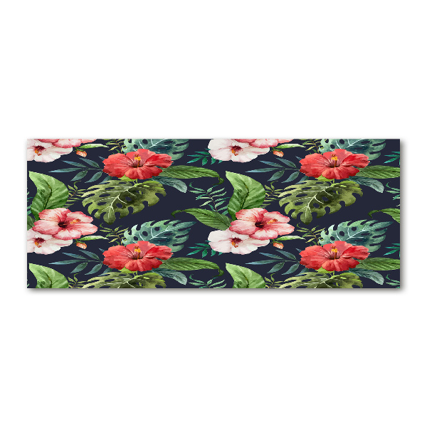 Quadro vetro acrilico Fiori tropicali