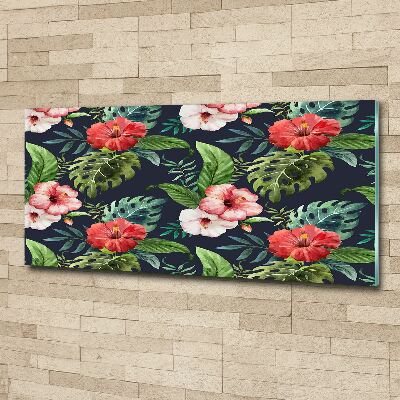 Quadro vetro acrilico Fiori tropicali