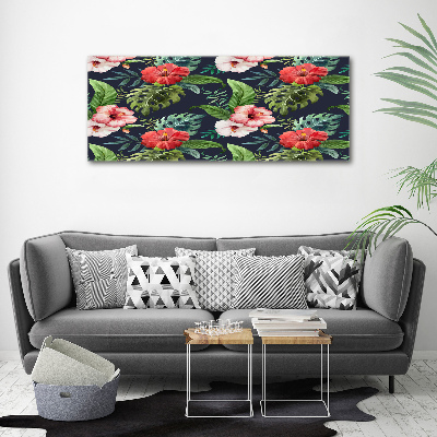 Quadro vetro acrilico Fiori tropicali